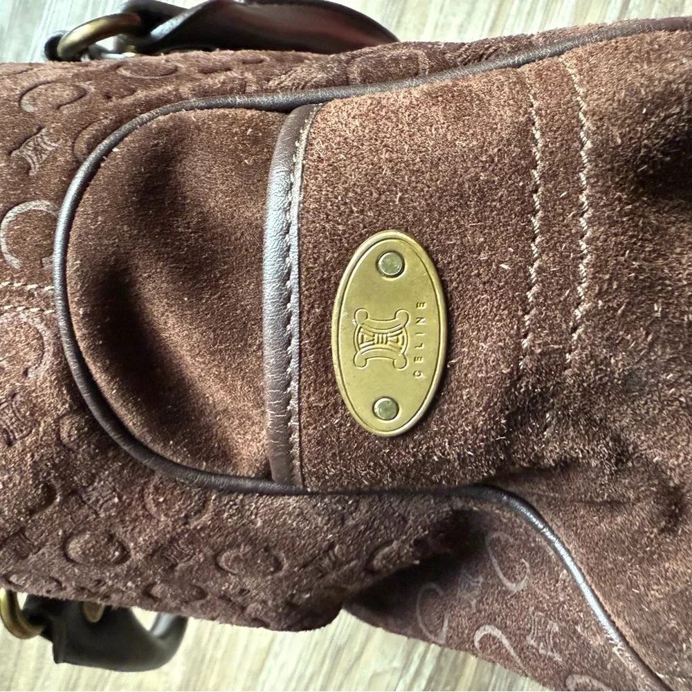 Celine Brown Monogram Satchel - Picture 4 of 10